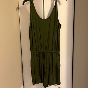 Army Green Romper with Pockets Size Medium